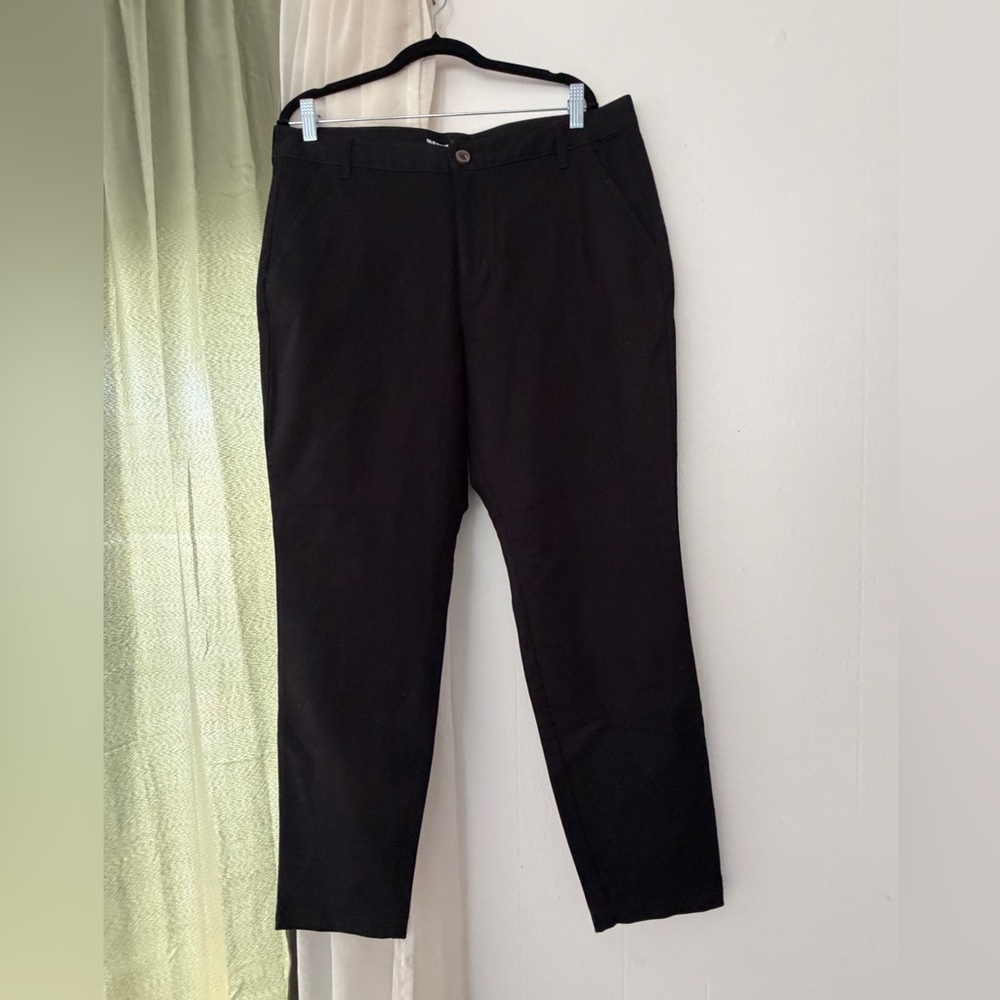 Old Navy Uniform Pants‎ Womens Size 14 Black Excellent High-Rise Skinny Chino